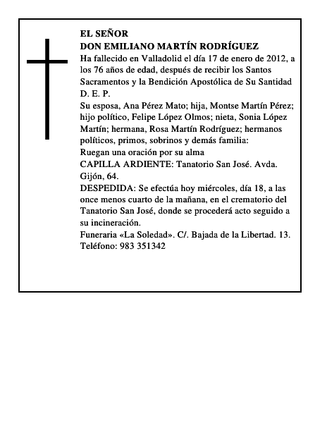 Don Emiliano Martín Rodríguez