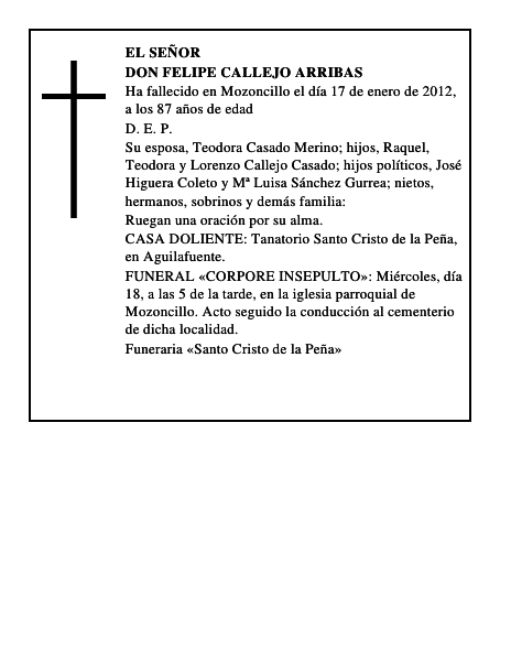 Don Felipe Callejo Arribas