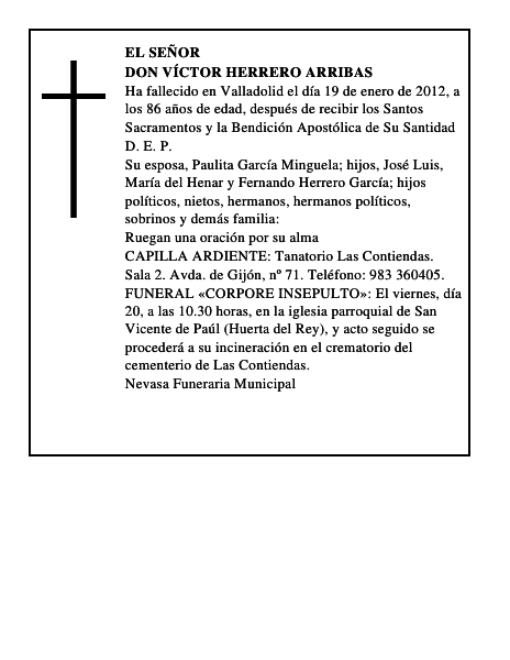Don Víctor Herrero Arribas