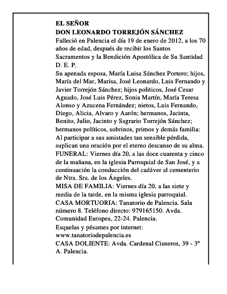 Don Leonardo Torrejón Sánchez