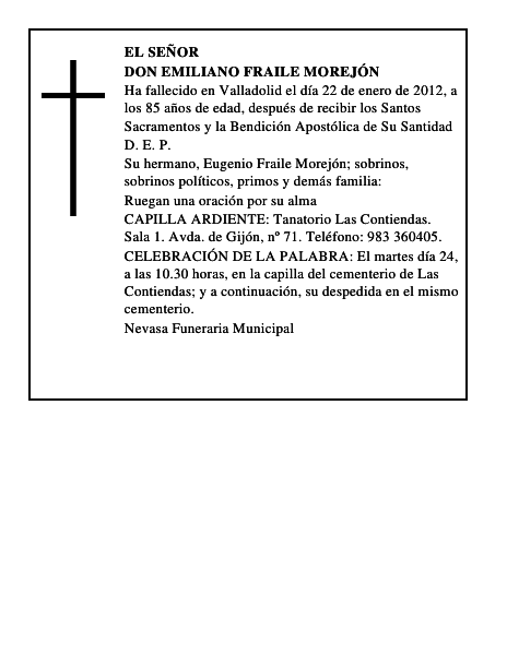 Don Emiliano Fraile Morejón