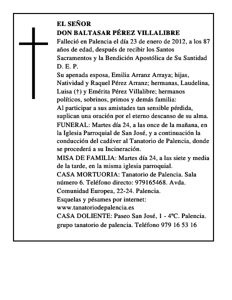 Don Baltasar Pérez Villalibre