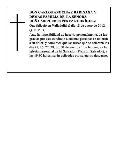 Doña Mercedes Pérez Rodríguez