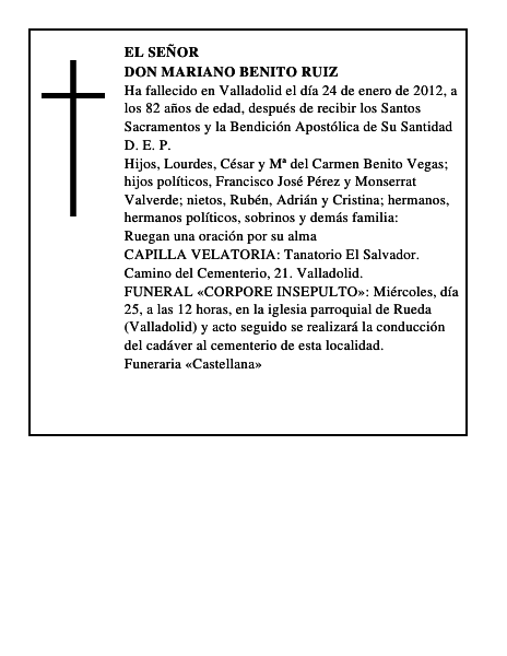 Don Mariano Benito Ruiz