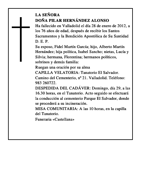 Doña Pilar Hernández Alonso