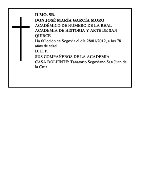 Don José María García Moro