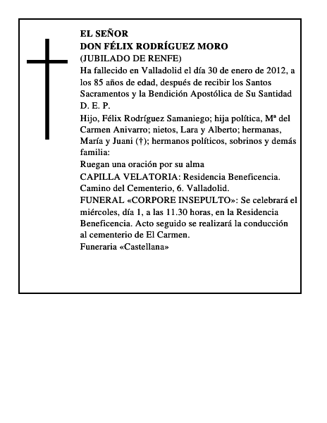Don Félix Rodríguez Moro