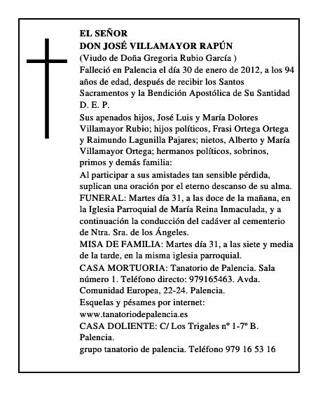 Don José Villamayor Rapún