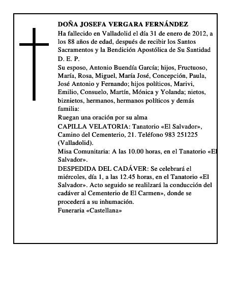 Doña Josefa Vergara Fernández