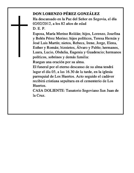 Don Lorenzo Pérez González