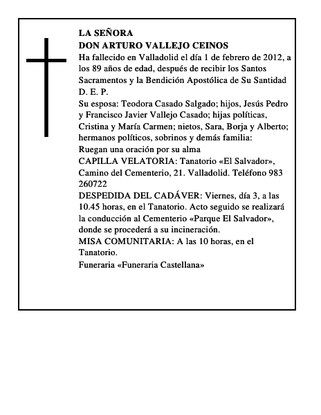 Don Arturo Vallejo Ceinos