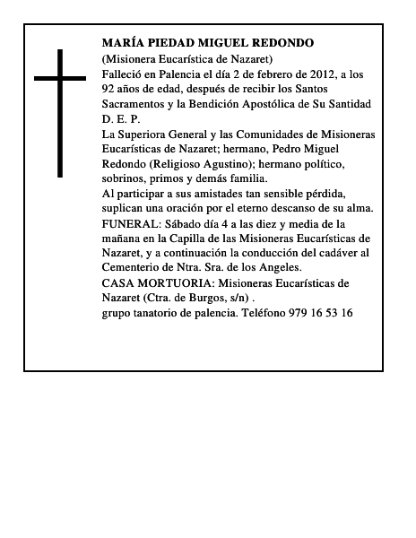 María Piedad Miguel Redondo