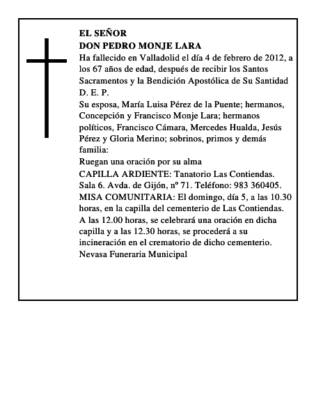 Don Pedro Monje Lara
