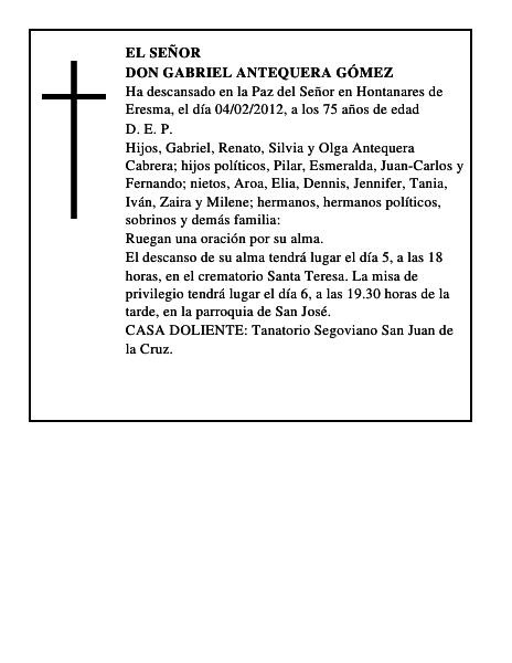 Don Gabriel Antequera Gómez