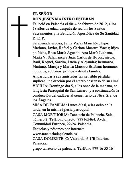 Don Jesús Maestro Esteban