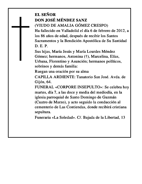 Don José Méndez Sanz