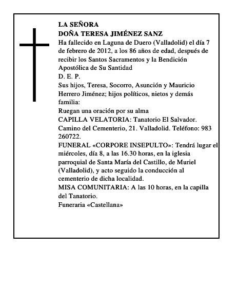 Doña Teresa Jiménez Sanz
