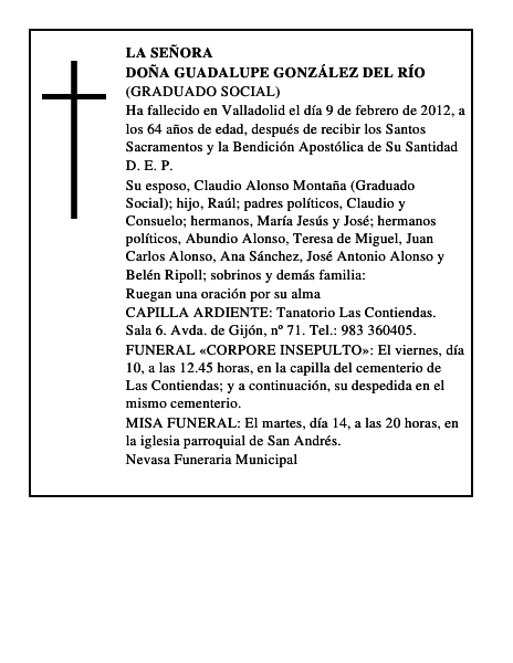 Doña Guadalupe González del Río