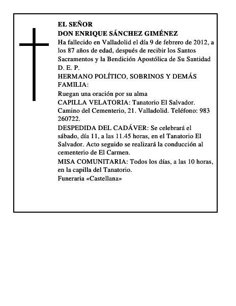 Don Enrique Sánchez Giménez