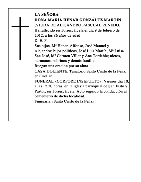 Doña María Henar González Martín