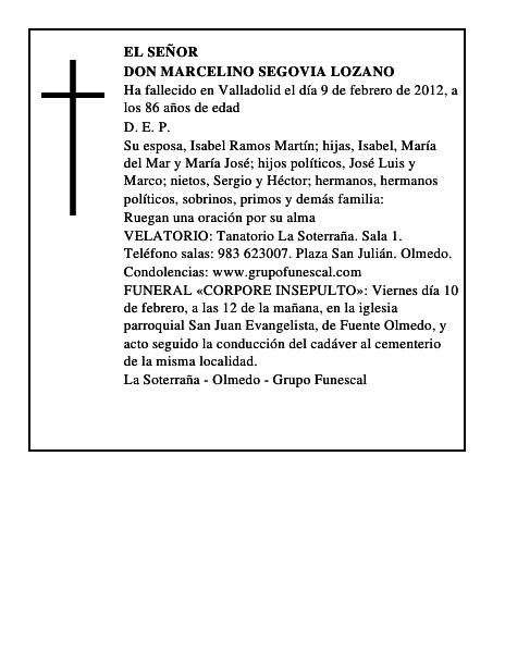 Don Marcelino Segovia Lozano