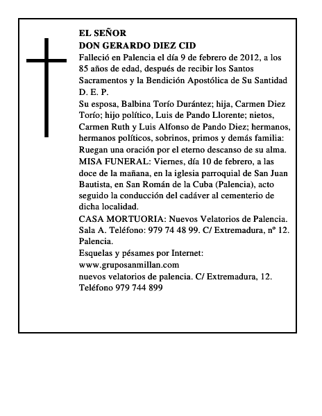 Don Gerardo Diez Cid