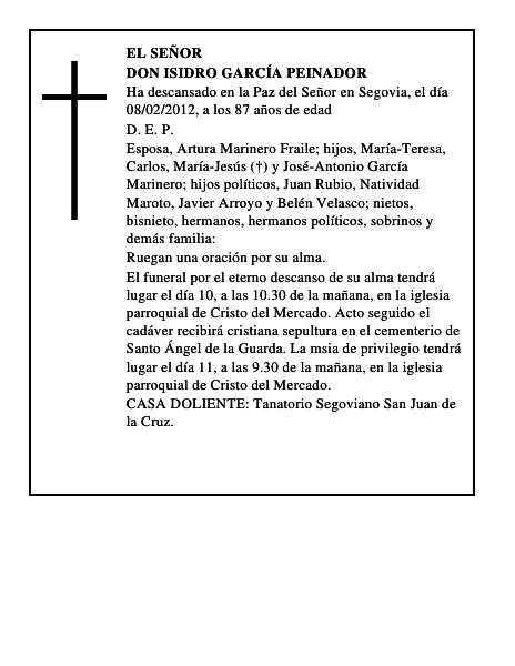 Don Isidro García Peinador