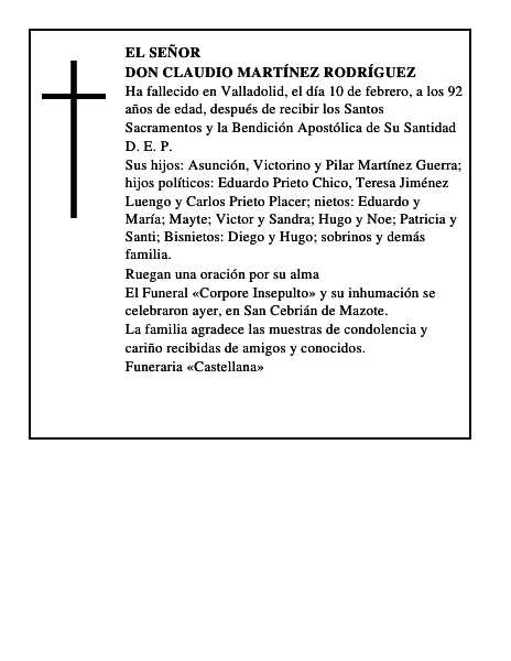 Don Claudio Martínez Rodríguez