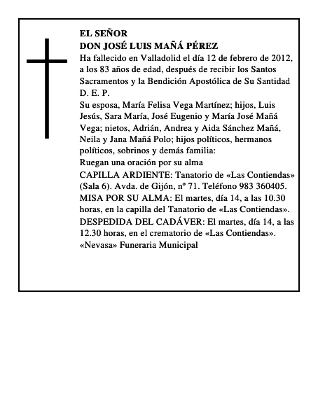 Don José Luis Mañá Pérez