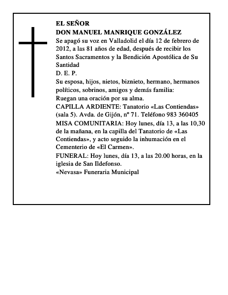 Don Manuel Manrique González