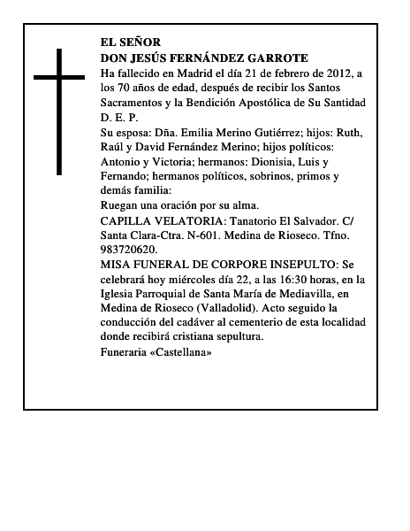 Don Jesús Fernández Garrote