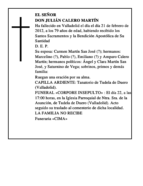 Don Julián Calero Martín
