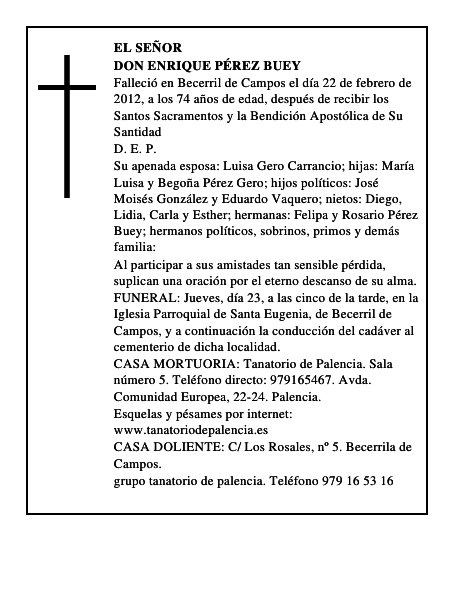 Don Enrique Pérez Buey
