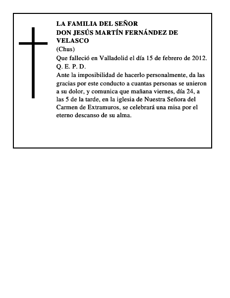 Don Jesús Martín Fernández de Velasco
