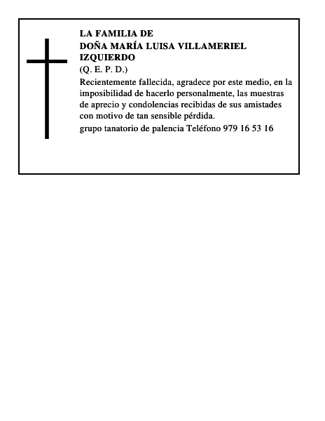 Doña María Luisa Villameriel Izquierdo