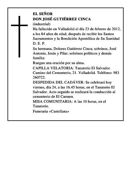 Don José Gutiérrez Cinca