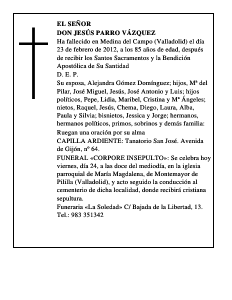 Don Jesús Parro Vázquez