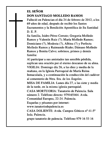 Don Santiago Molledo Ramos