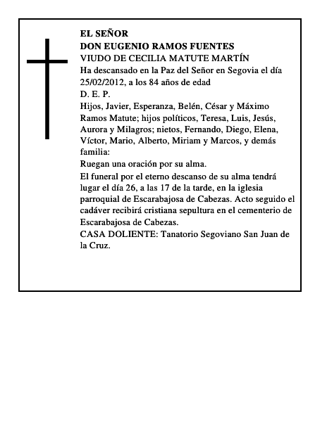 Don Eugenio Ramos Fuentes