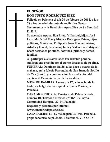 Don Justo Rodríguez Díez