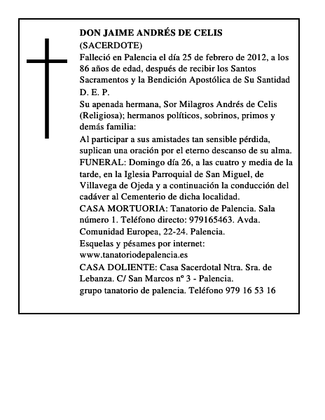 Don Jaime Andrés de Celis