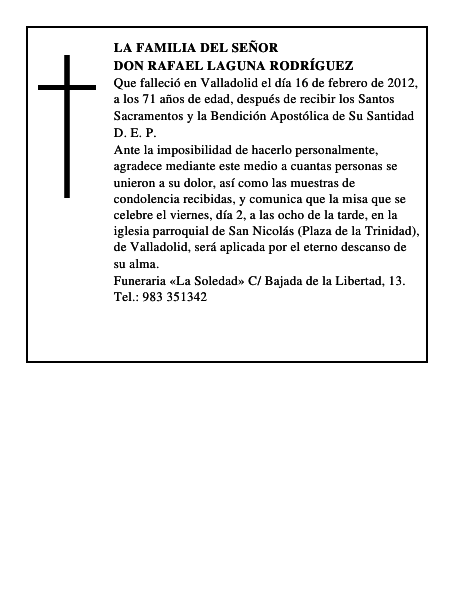 Don Rafael Laguna Rodríguez