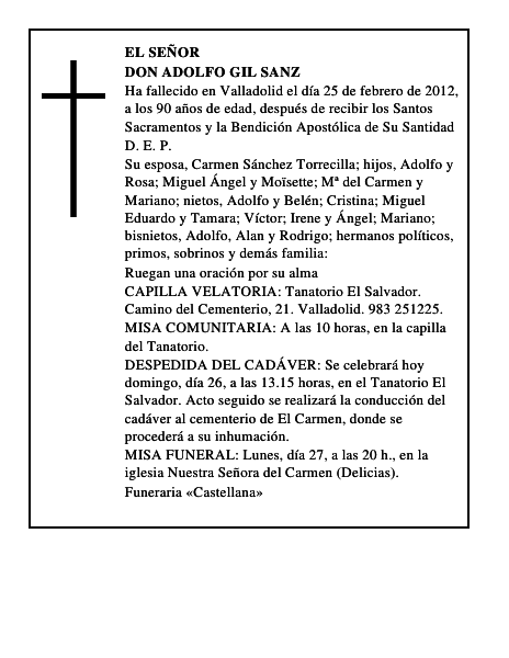 Don Adolfo Gil Sanz