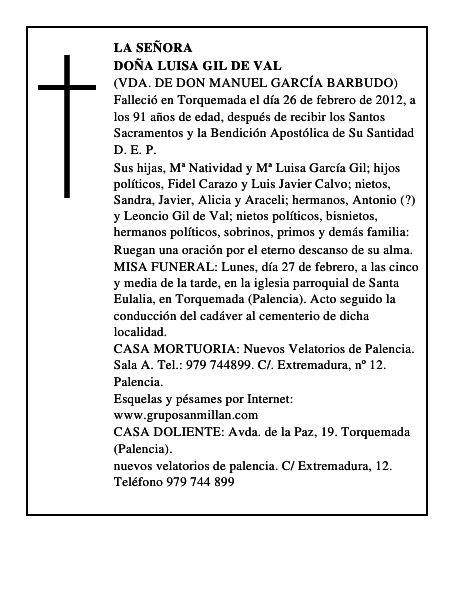 Doña Luisa Gil de Val