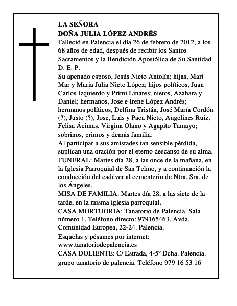 Doña Julia López Andrés