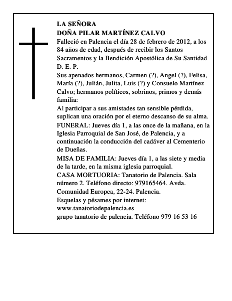 Doña Pilar Martínez Calvo
