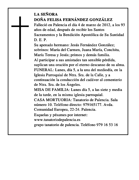 Doña Felisa Fernández González