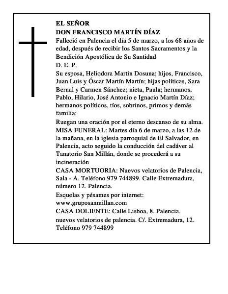 Don Francisco Martín Díaz