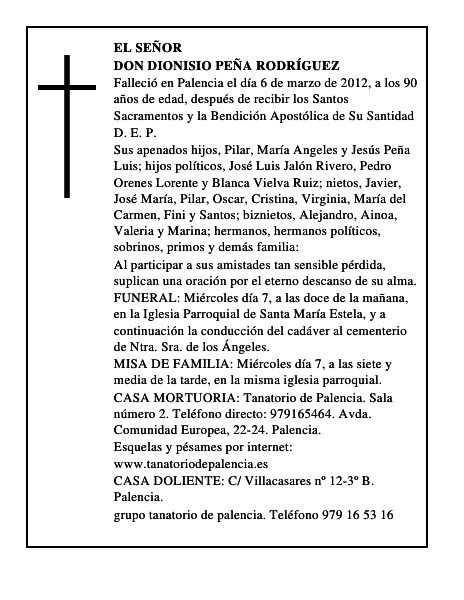 Don Dionisio Peña Rodríguez