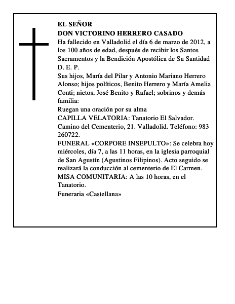 Don Victorino Herrero Casado